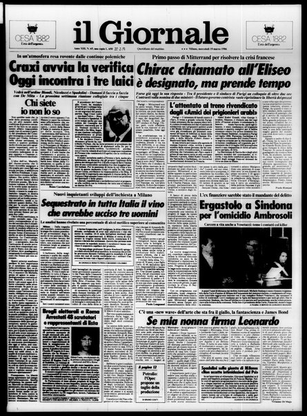 Il giornale : quotidiano del mattino